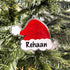 Santa Hat Glitter Ornament